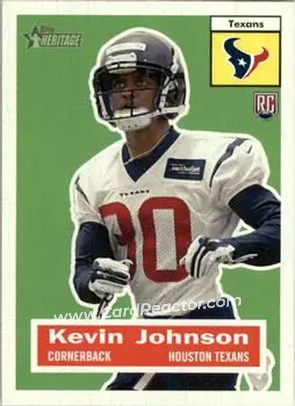 2015 Topps Heritage #6 - Kevin Johnson - Houston Texans - Front