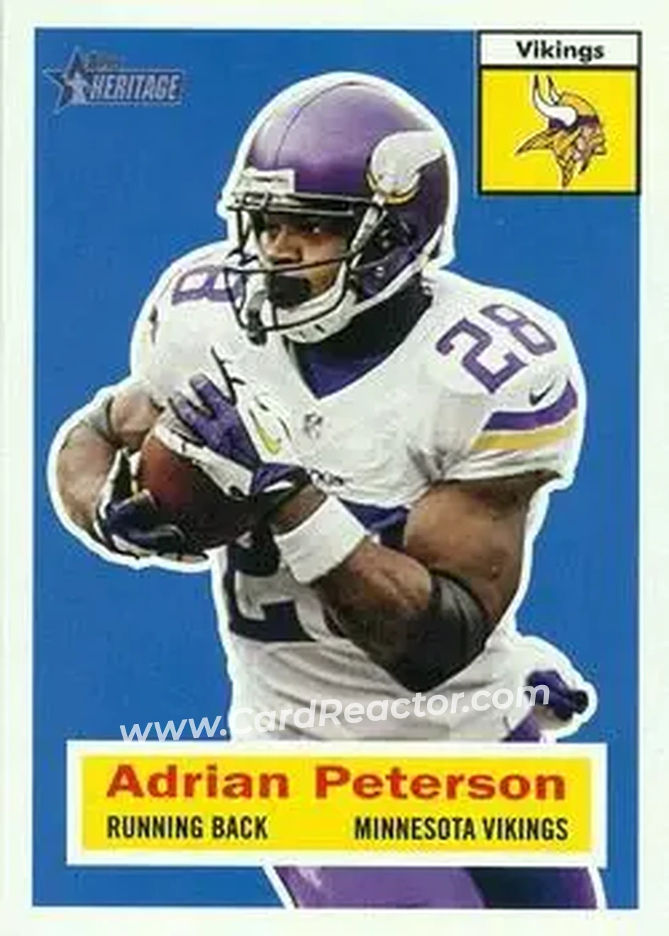 2015 Topps Heritage #7 - Adrian Peterson - Minnesota Vikings - Front