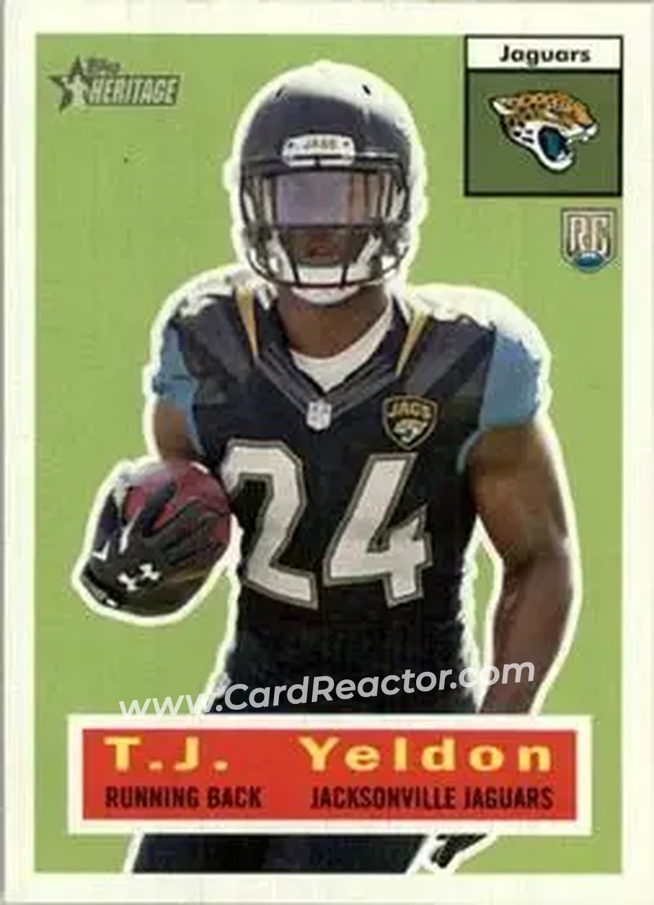 2015 Topps Heritage #9 - T.J. Yeldon - Jacksonville Jaguars - Front