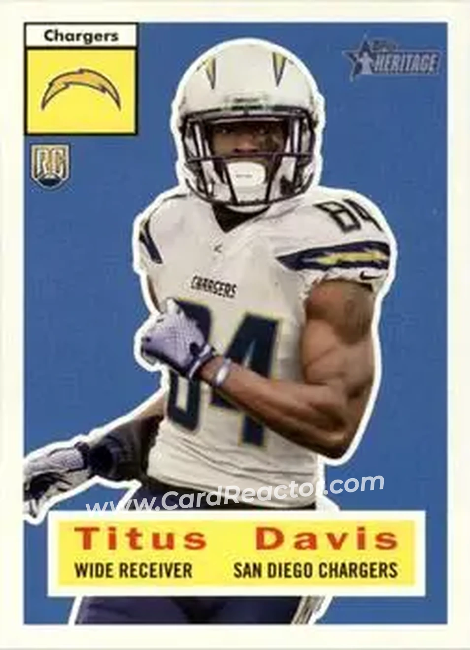 2015 Topps Heritage #11 - Titus Davis - San Diego Chargers - Front