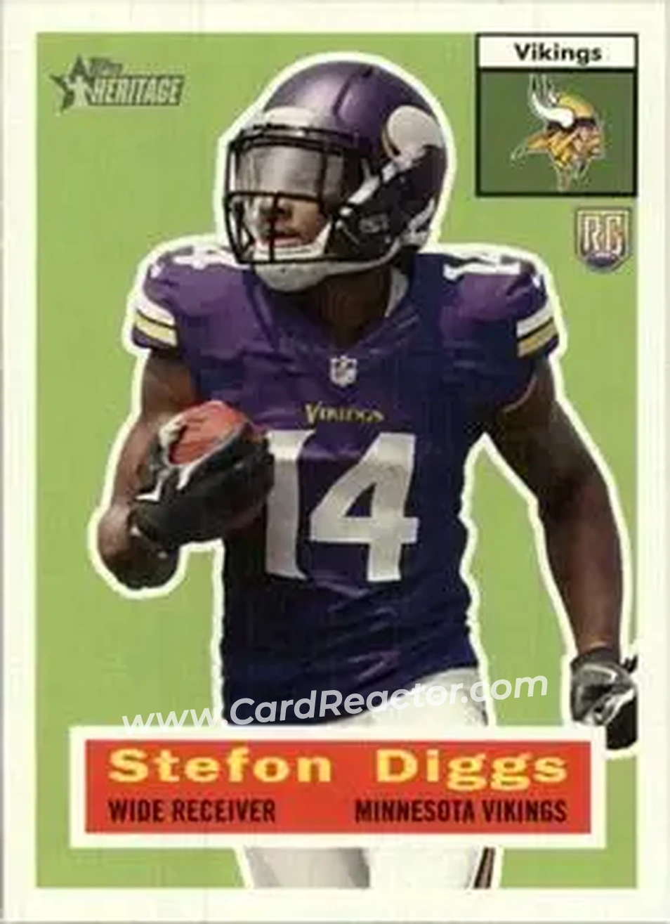2015 Topps Heritage #13 - Stefon Diggs - Minnesota Vikings - Front