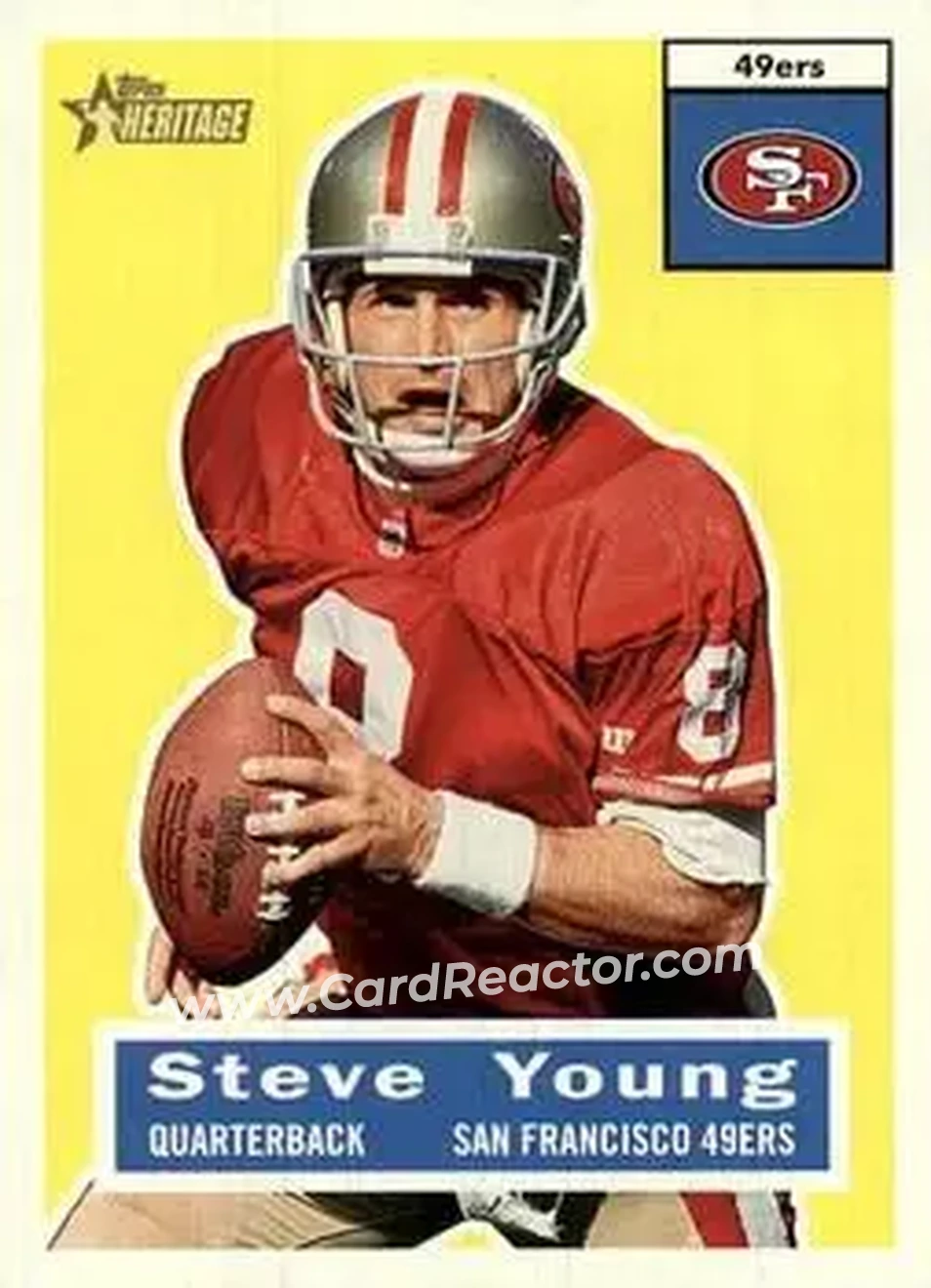 2015 Topps Heritage #21 - Steve Young - San Francisco 49ers - Front 2015 Topps Heritage #21 - Steve Young - San Francisco 49ers - Front