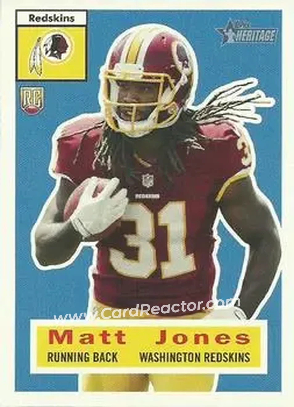2015 Topps Heritage #27 - Matt Jones - Washington Redskins - Front
