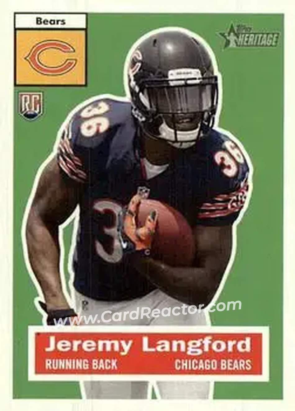 2015 Topps Heritage #28 - Jeremy Langford - Chicago Bears - Front