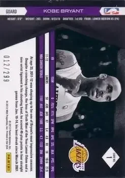 Back of Kobe Bryant
