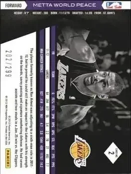 Back of Metta World Peace