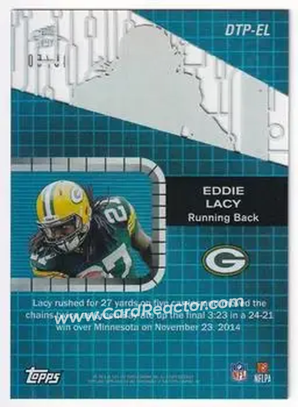 2015 Topps High Tek - Drama Tek Performers #DTP-EL - Eddie Lacy - Green Bay Packers - Back