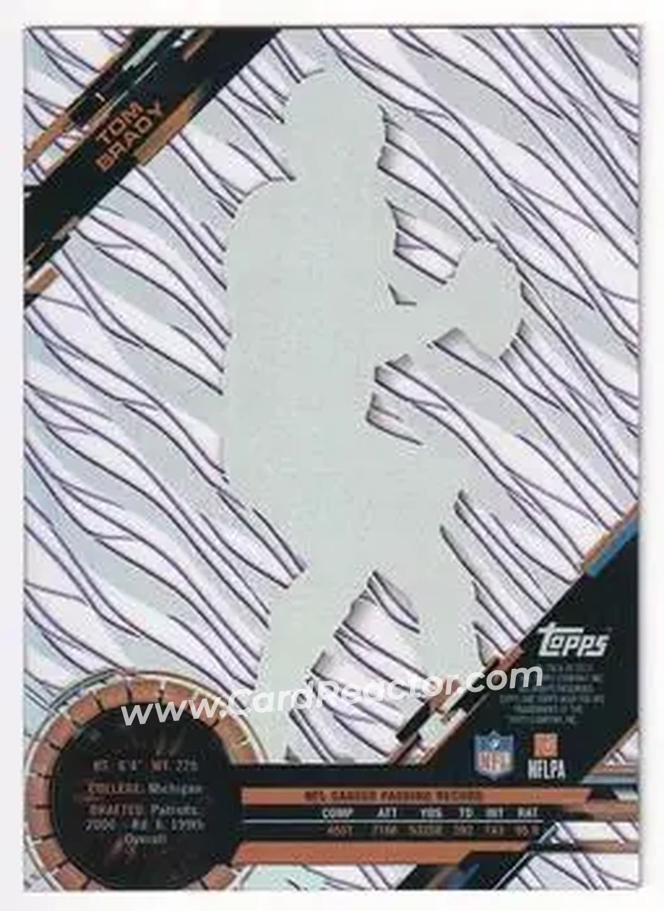 2015 Topps High Tek - Purple Rainbow Diffractors #1 - Tom Brady - New England Patriots - Back