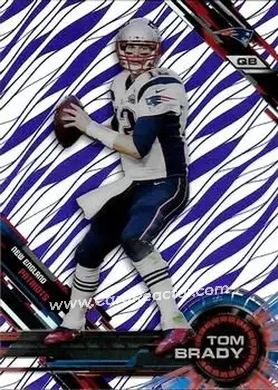 2015 Topps High Tek - Purple Rainbow Diffractors #1 - Tom Brady - New England Patriots - Front