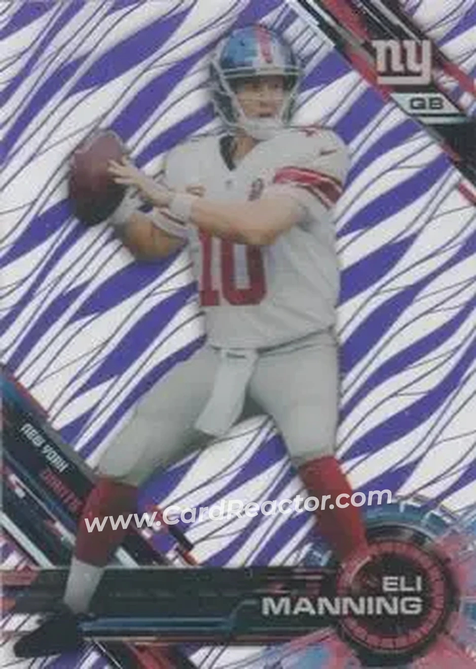 2015 Topps High Tek - Purple Rainbow Diffractors #4 - Eli Manning - New York Giants - Front