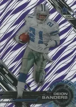 2015 Topps High Tek - Purple Rainbow Diffractors #11 - Deion Sanders - Dallas Cowboys