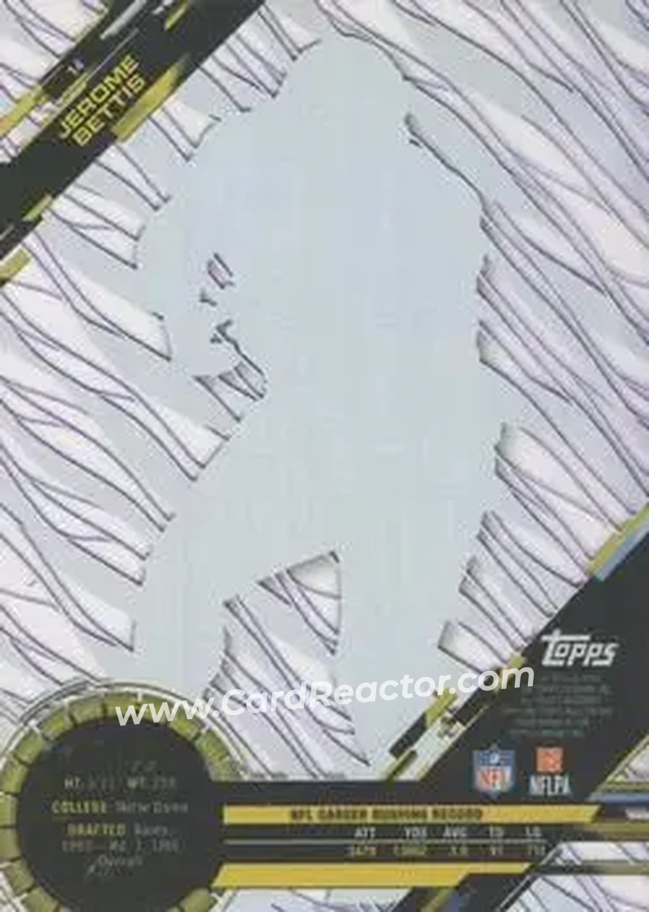 2015 Topps High Tek - Purple Rainbow Diffractors #14 - Jerome Bettis - Pittsburgh Steelers - Back 2015 Topps High Tek - Purple Rainbow Diffractors #14 - Jerome Bettis - Pittsburgh Steelers - Back