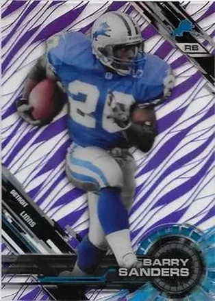 2015 Topps High Tek - Purple Rainbow Diffractors #16 - Barry Sanders - Detroit Lions