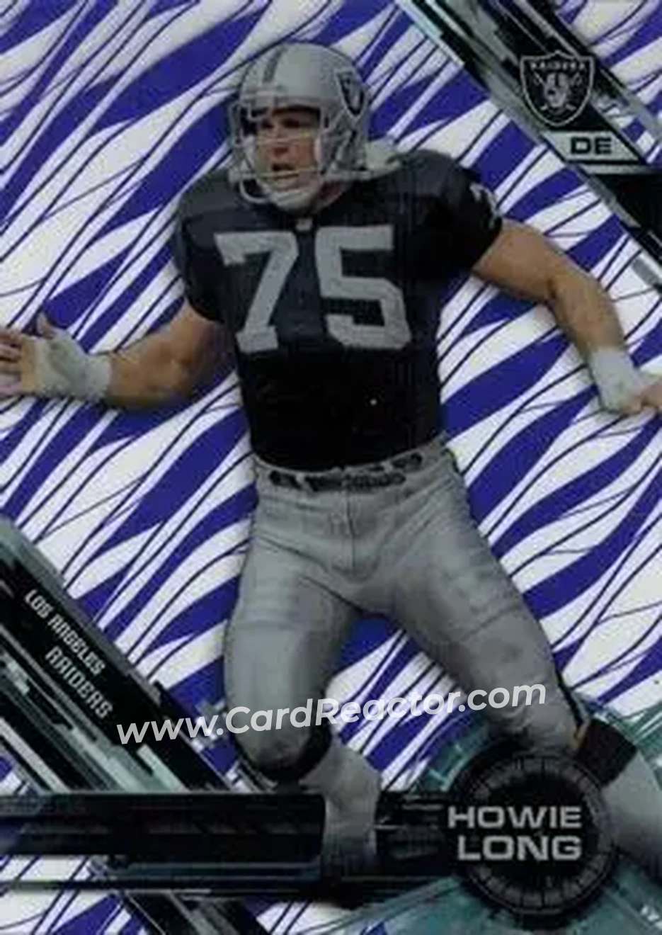 2015 Topps High Tek - Purple Rainbow Diffractors #17 - Howie Long - Los Angeles Raiders - Front