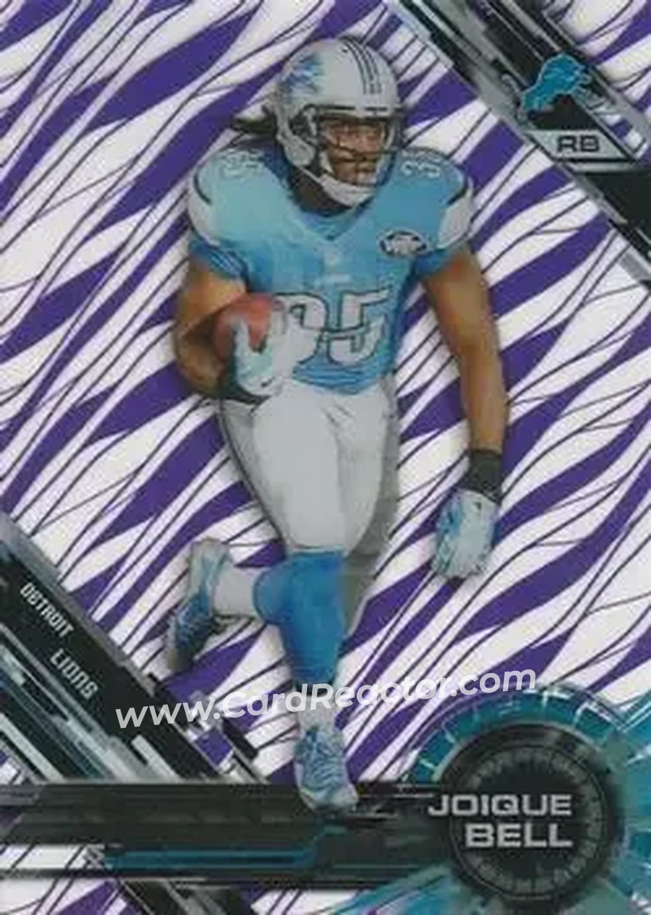 2015 Topps High Tek - Purple Rainbow Diffractors #22 - Joique Bell - Detroit Lions