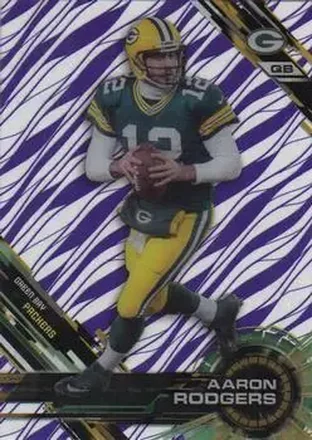 2015 Topps High Tek - Purple Rainbow Diffractors #25 - Aaron Rodgers - Green Bay Packers