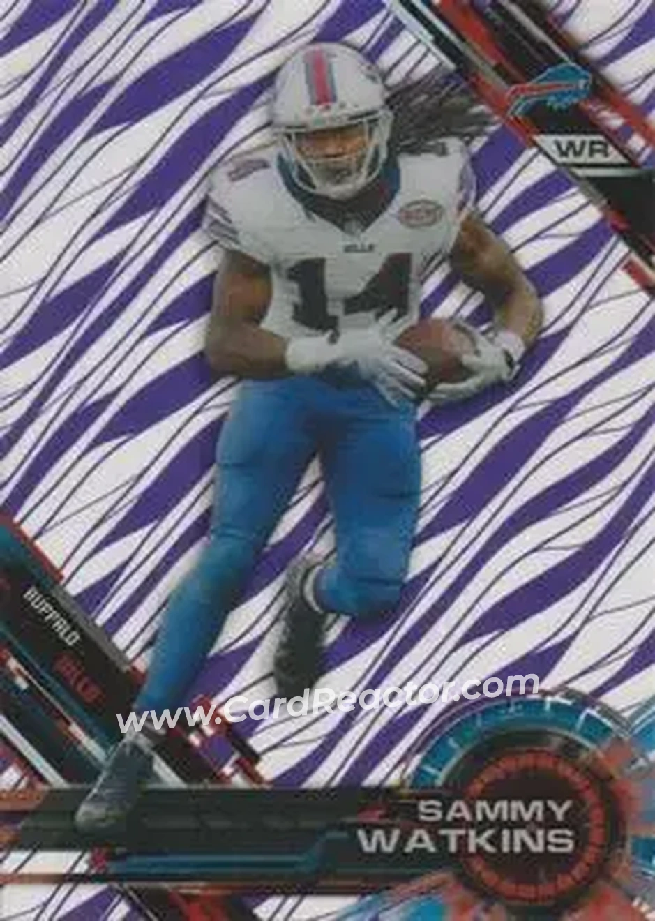 2015 Topps High Tek - Purple Rainbow Diffractors #33 - Sammy Watkins - Buffalo Bills - Front