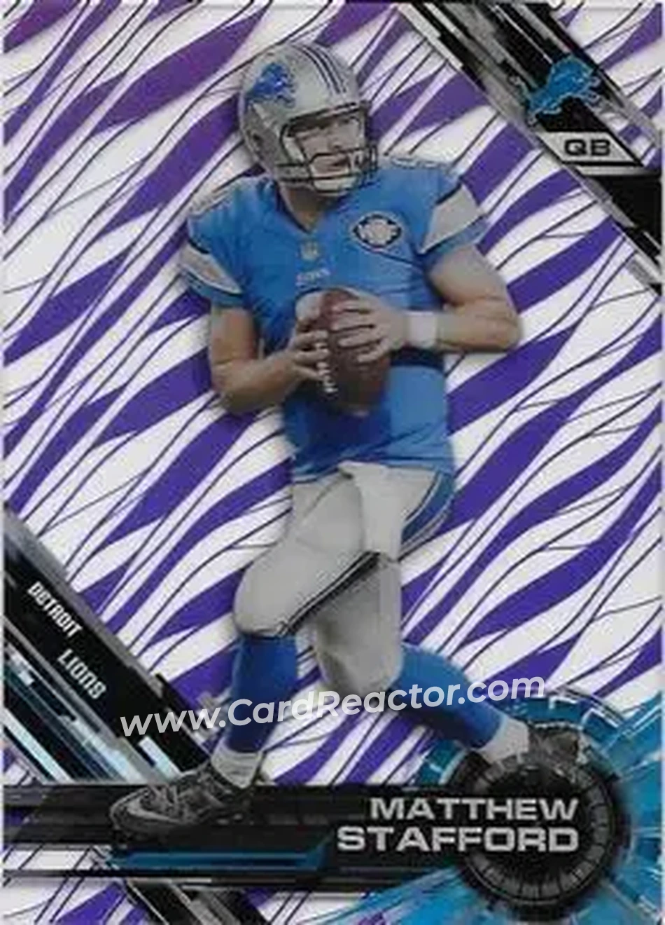 2015 Topps High Tek - Purple Rainbow Diffractors #40 - Matthew Stafford - Detroit Lions - Front