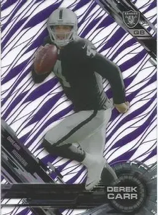 2015 Topps High Tek - Purple Rainbow Diffractors #51 - Derek Carr - Oakland Raiders