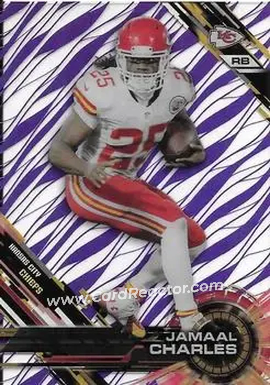2015 Topps High Tek - Purple Rainbow Diffractors #63 - Jamaal Charles - Kansas City Chiefs - Front