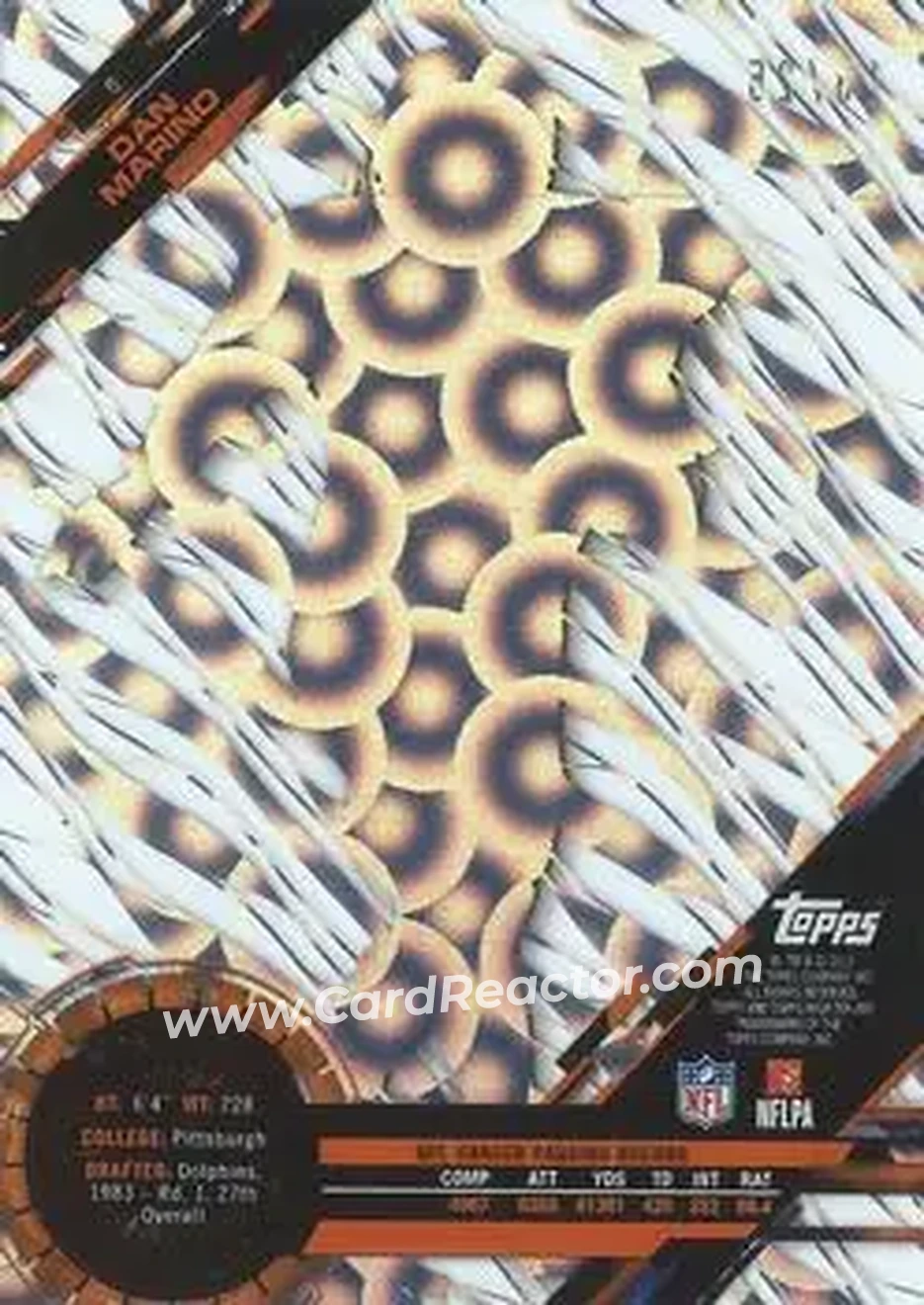 2015 Topps High Tek - Clouds Diffractors #6 - Dan Marino - Miami Dolphins - Back 2015 Topps High Tek - Clouds Diffractors #6 - Dan Marino - Miami Dolphins - Back