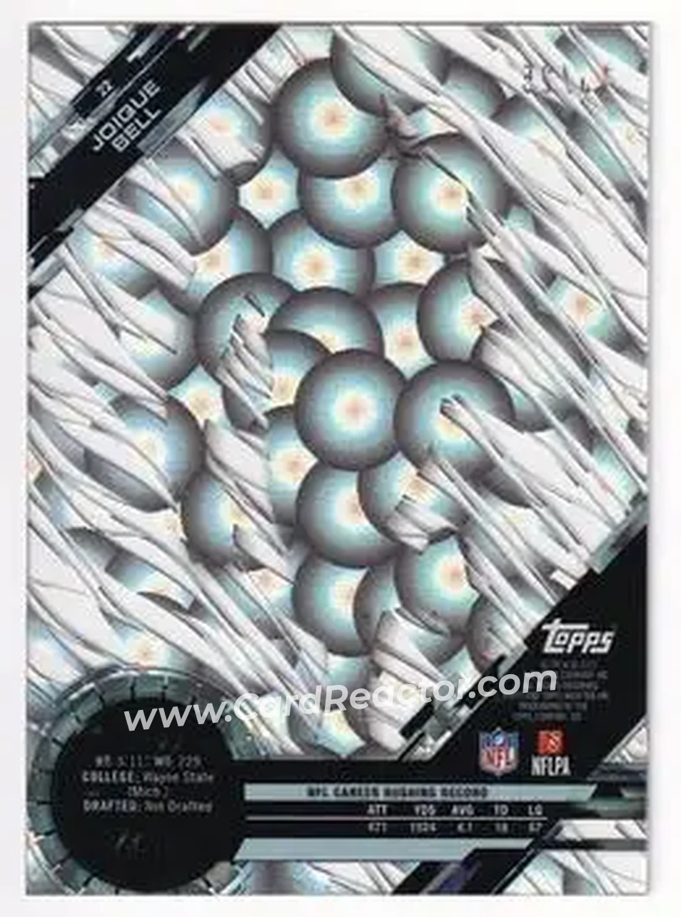 2015 Topps High Tek - Clouds Diffractors #22 - Joique Bell - Detroit Lions - Back 2015 Topps High Tek - Clouds Diffractors #22 - Joique Bell - Detroit Lions - Back