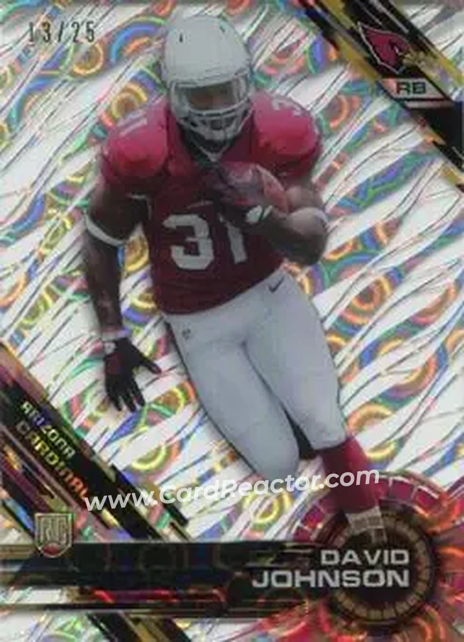 2015 Topps High Tek - Clouds Diffractors #57 - David Johnson - Arizona Cardinals - Front