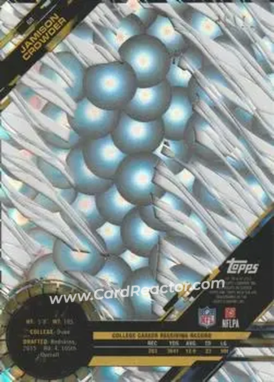 2015 Topps High Tek - Clouds Diffractors #68 - Jamison Crowder - Washington Redskins - Back 2015 Topps High Tek - Clouds Diffractors #68 - Jamison Crowder - Washington Redskins - Back