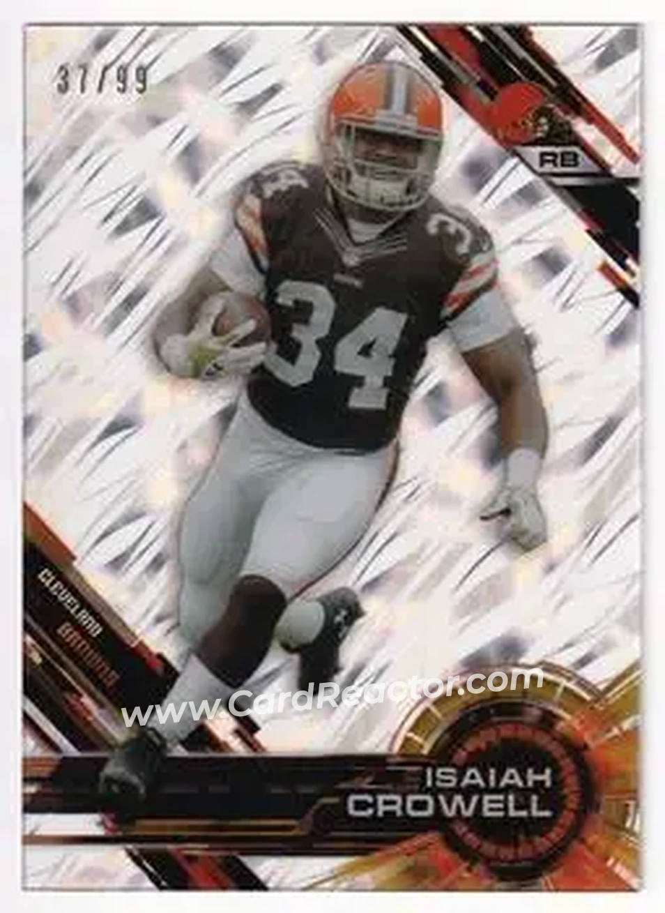 2015 Topps High Tek - Confetti Diffractors #65 - Isaiah Crowell - Cleveland Browns - Front 2015 Topps High Tek - Confetti Diffractors #65 - Isaiah Crowell - Cleveland Browns - Front