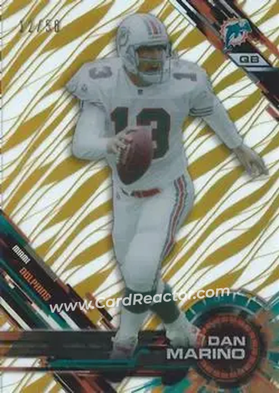 2015 Topps High Tek - Gold Rainbow Diffractors #6 - Dan Marino - Miami Dolphins - Front
