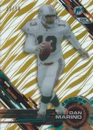 2015 Topps High Tek - Gold Rainbow Diffractors #6 - Dan Marino - Miami Dolphins