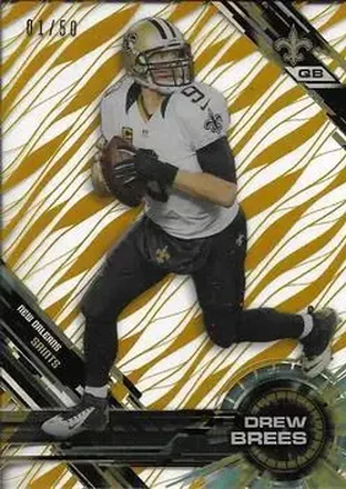 2015 Topps High Tek - Gold Rainbow Diffractors #12 - Drew Brees - New Orleans Saints