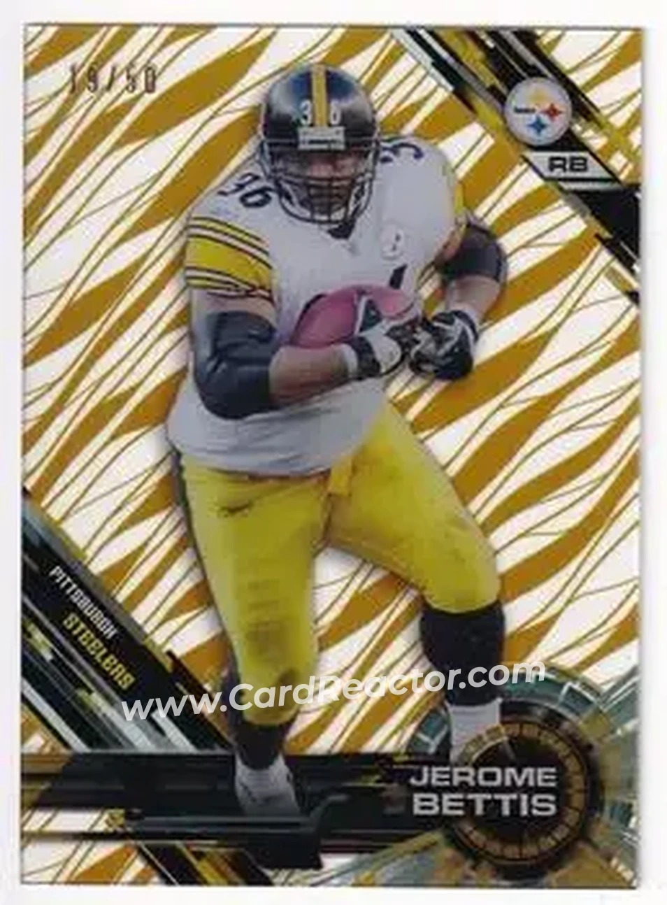 2015 Topps High Tek - Gold Rainbow Diffractors #14 - Jerome Bettis - Pittsburgh Steelers - Front