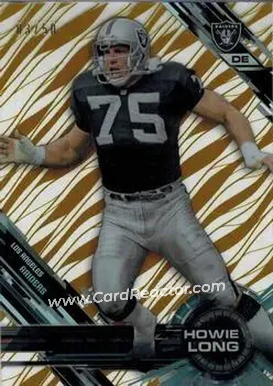 2015 Topps High Tek - Gold Rainbow Diffractors #17 - Howie Long - Los Angeles Raiders - Front