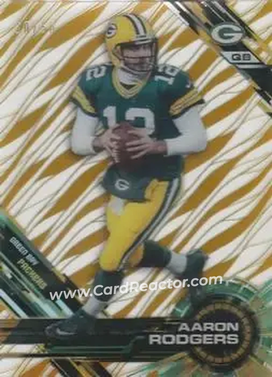 2015 Topps High Tek - Gold Rainbow Diffractors #25 - Aaron Rodgers - Green Bay Packers - Front