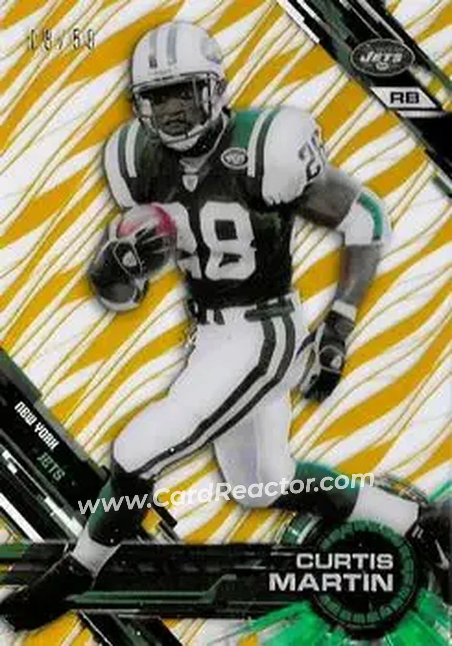 2015 Topps High Tek - Gold Rainbow Diffractors #42 - Curtis Martin - New York Jets - Front