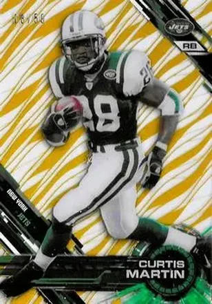 2015 Topps High Tek - Gold Rainbow Diffractors #42 - Curtis Martin - New York Jets