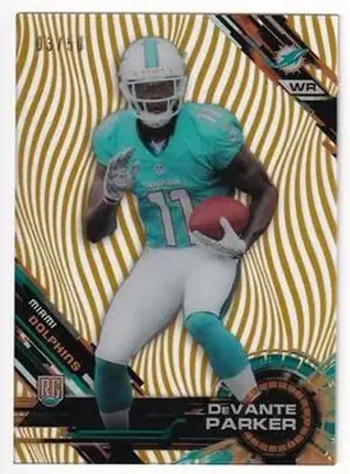 2015 Topps High Tek - Gold Rainbow Diffractors #99 - DeVante Parker - Miami Dolphins