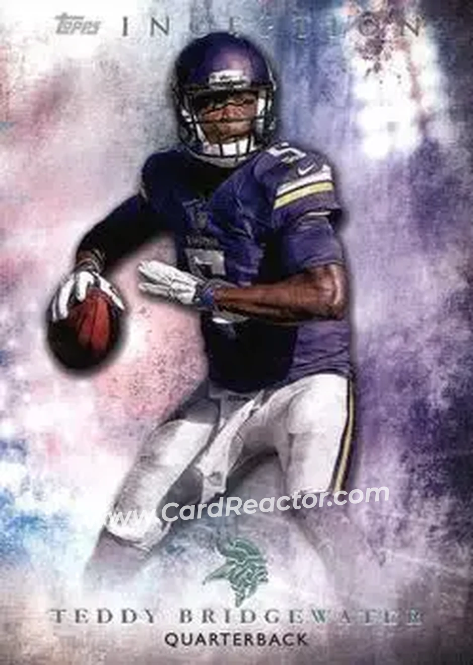 2015 Topps Inception #12 - Teddy Bridgewater - Minnesota Vikings - Front