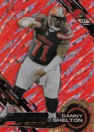 2015 Topps High Tek - Red Orbit Diffractors Pattern Grass / Waves #60 - Danny Shelton - Cleveland Browns