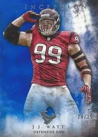 2015 Topps Inception - Blue #2 - J.J. Watt - Houston Texans