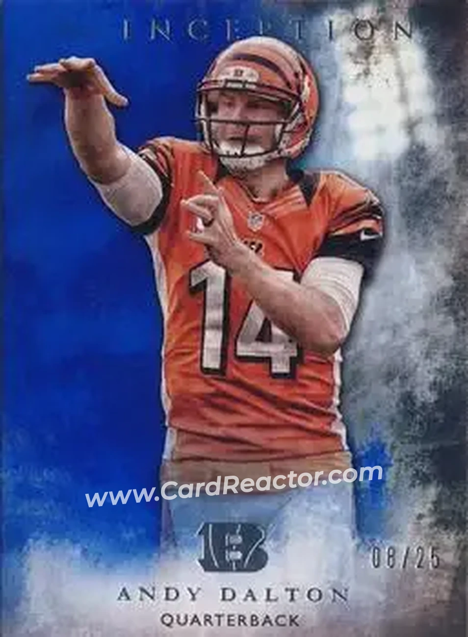 2015 Topps Inception - Blue #20 - Andy Dalton - Cincinnati Bengals - Front