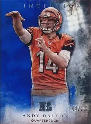 2015 Topps Inception - Blue #20 - Andy Dalton - Cincinnati Bengals