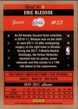 Back of Eric Bledsoe