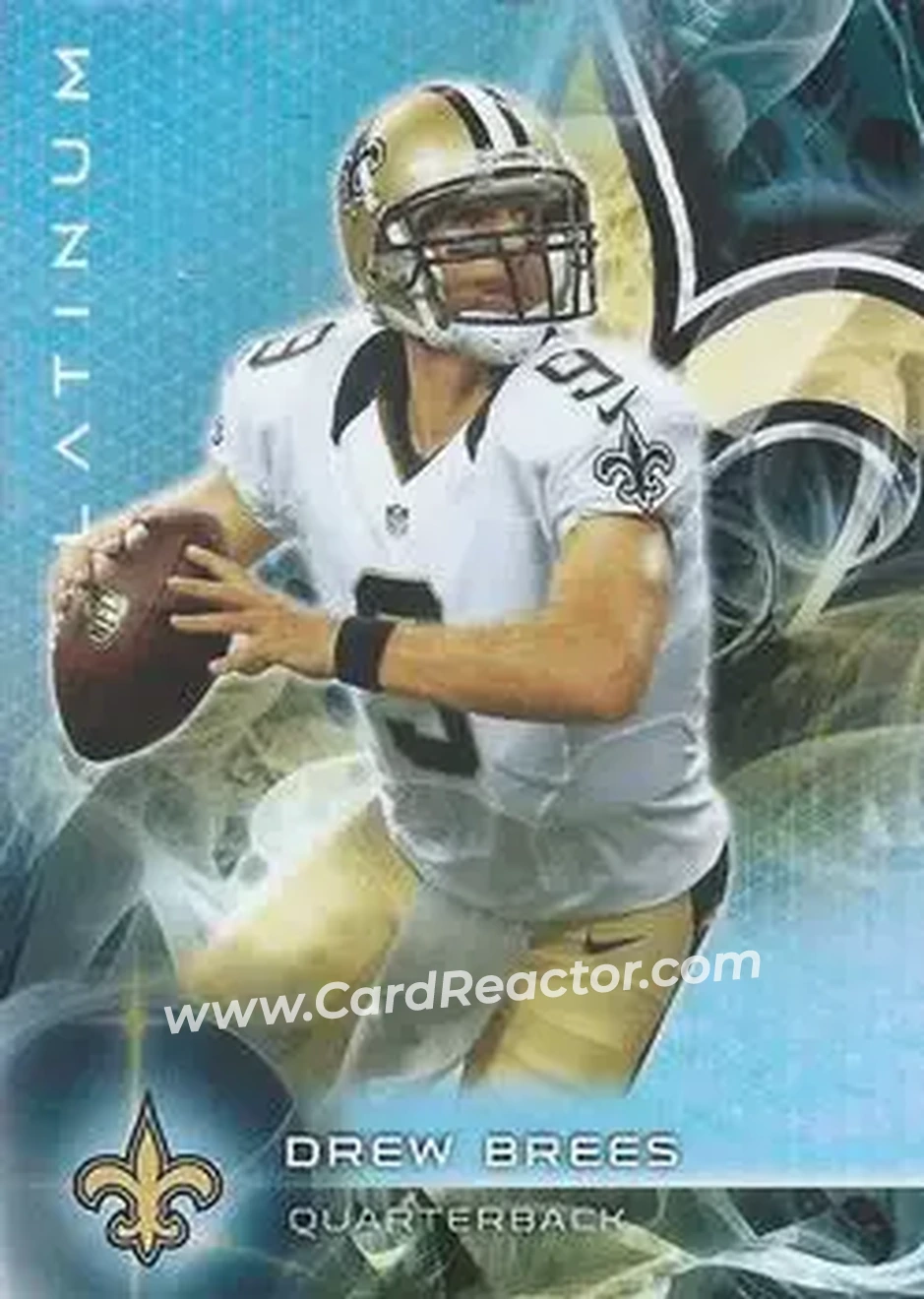 2015 Topps Platinum #15 - Drew Brees - New Orleans Saints - Front