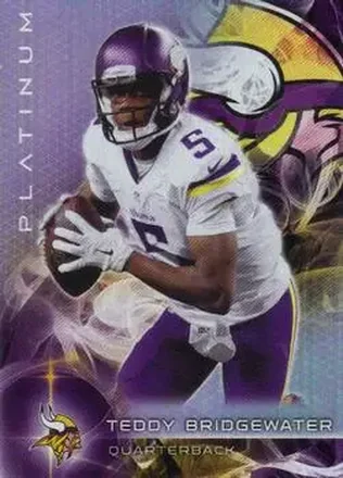 2015 Topps Platinum #16 - Teddy Bridgewater - Minnesota Vikings