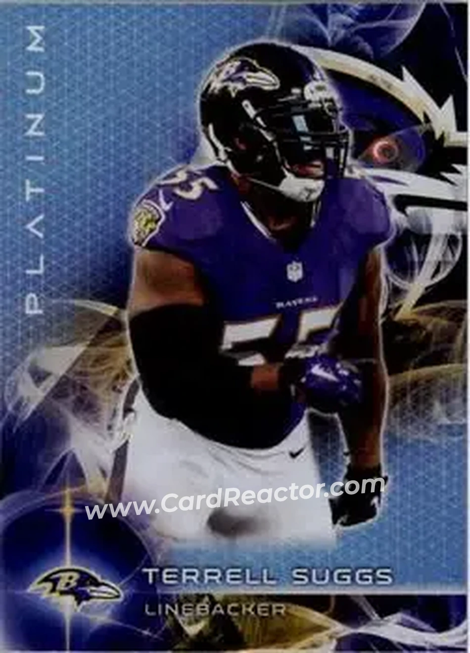 2015 Topps Platinum #29 - Terrell Suggs - Baltimore Ravens - Front