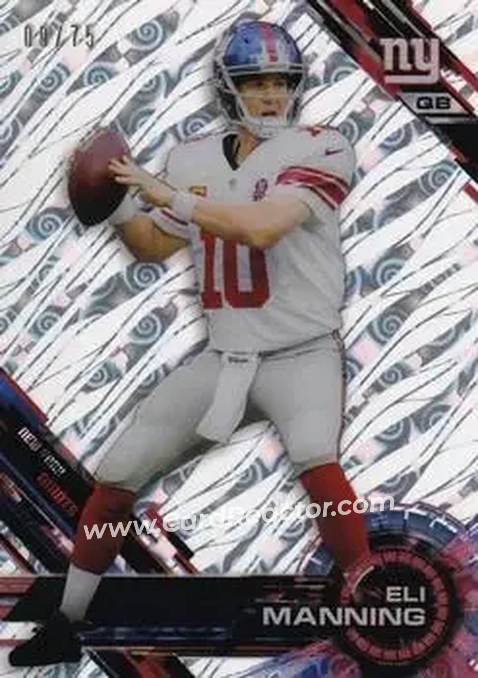 2015 Topps High Tek - Tidal Diffractors #4 - Eli Manning - New York Giants - Front 2015 Topps High Tek - Tidal Diffractors #4 - Eli Manning - New York Giants - Front