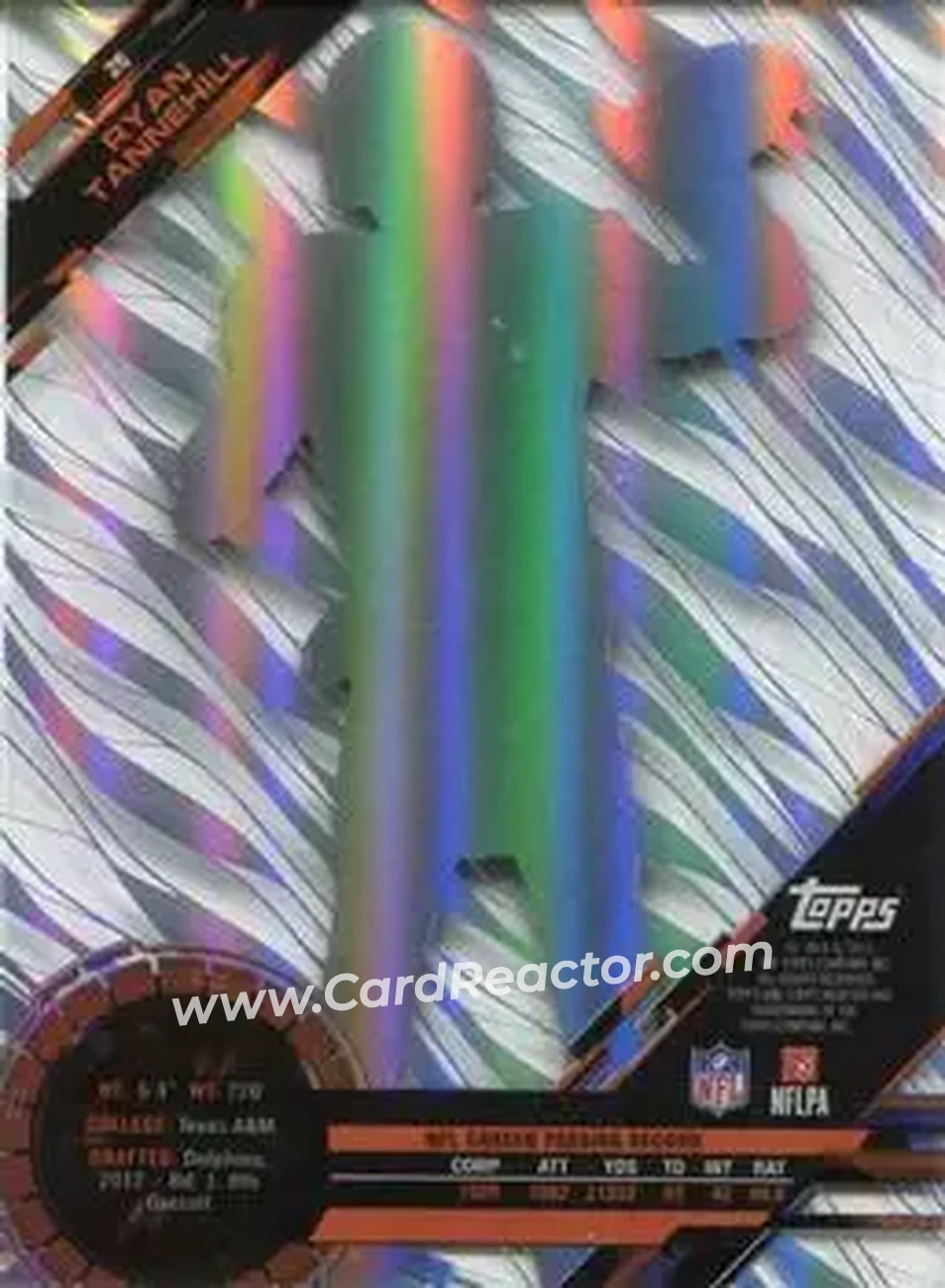 2015 Topps High Tek #28 - Ryan Tannehill - Miami Dolphins - Back