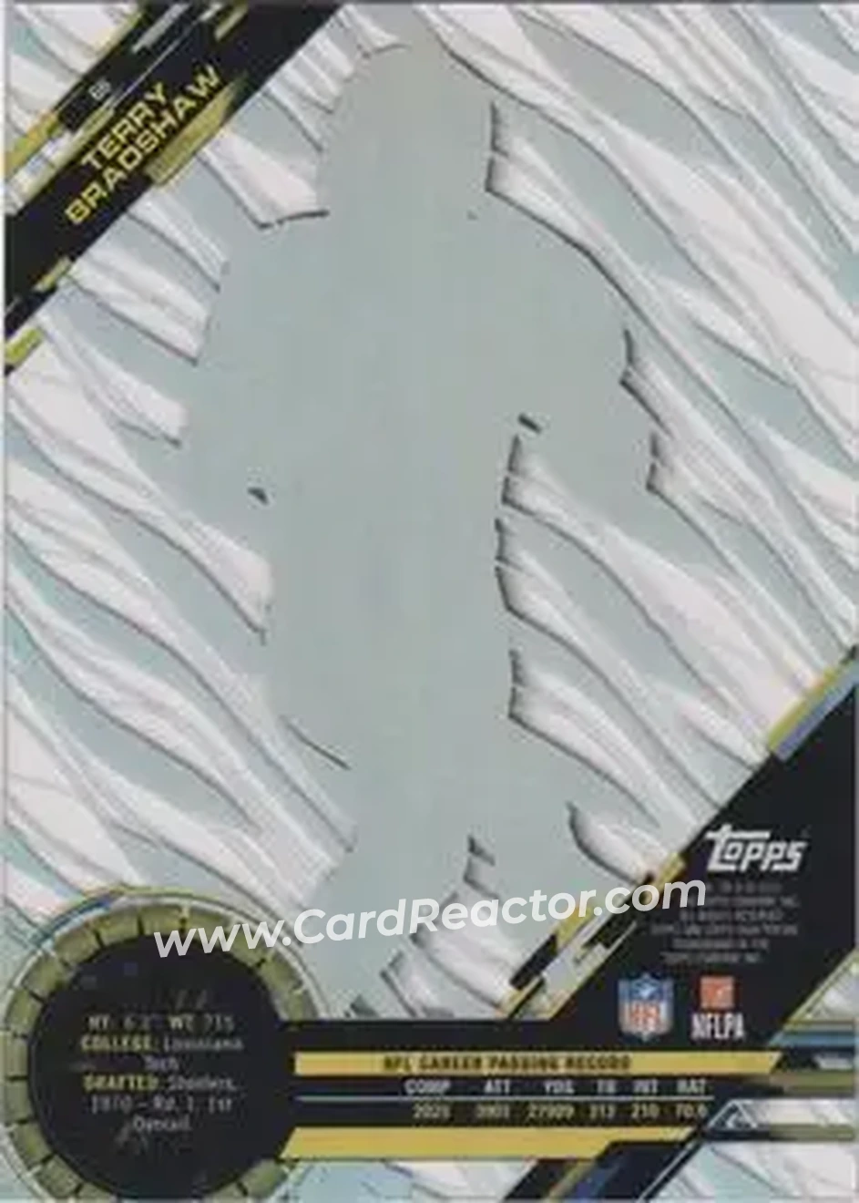 2015 Topps High Tek #66 - Terry Bradshaw - Pittsburgh Steelers - Back 2015 Topps High Tek #66 - Terry Bradshaw - Pittsburgh Steelers - Back